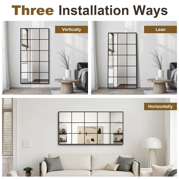 Rectangular Metal Framed Wall Mirror