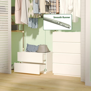 Stackable 2-Drawer Dresser Storage Cabinet