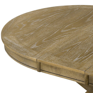 Round Extendable Dining Table with Butterfly Leaf