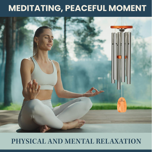 Amazing Grace Memorial Wind Chime with Urn – 24 Inch Outdoor Sympathy Chime