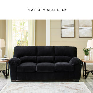 Contemporary Corduroy Sofa – 3-Seat Living Room Couch