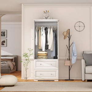 Bedroom Wardrobe Closet with Drawers