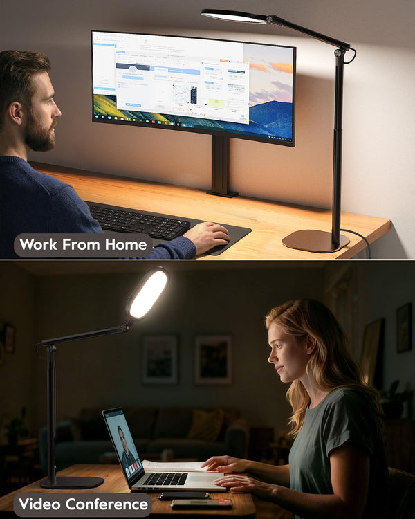 Tall LED Desk Lamp with 50 Light Modes & Timer