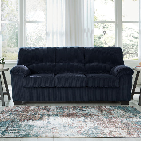 Contemporary Corduroy Sofa – 3-Seat Living Room Couch