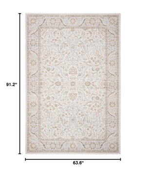 Oriental Area Rug 6'7" x 9' – Machine Woven Polypropylene, Non-Shedding