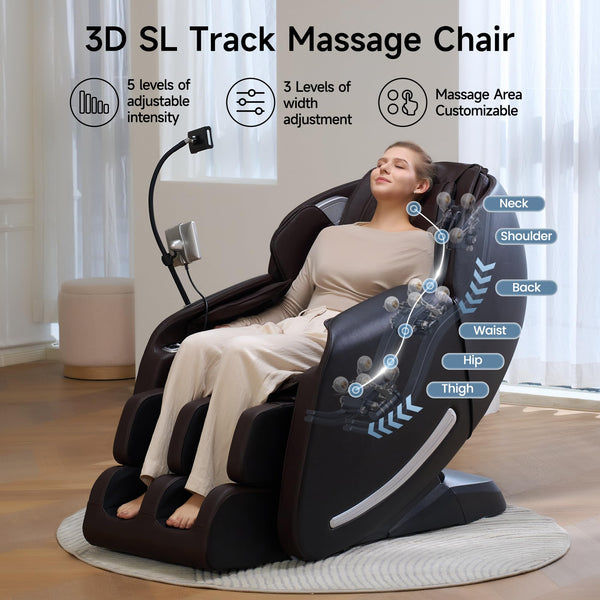 Zero Gravity 3D SL-Track Full Body Massage Chair Recliner