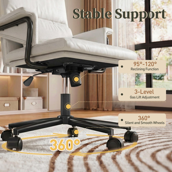Mid-Back Ergonomic Office Chair with Lumbar Support