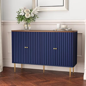 48" 4-Door Sideboard Buffet Cabinet with Removable Shelves