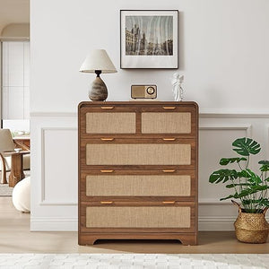 6-Drawer Dresser with Wide Storage Cabinet