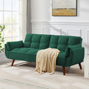 Futon Sofa Bed with Adjustable Split Backrest, Twin Size