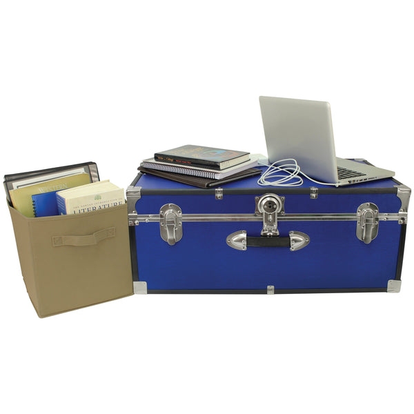 30-Inch Lockable Storage Footlocker Trunk