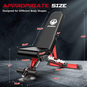 Adjustable Weight Bench – Flat, Incline & Decline, 1500 LBS Capacity