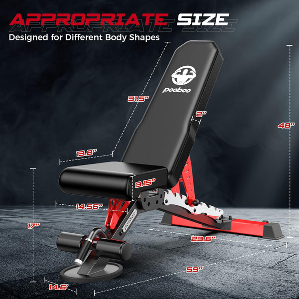 Adjustable Weight Bench – Flat, Incline & Decline, 1500 LBS Capacity