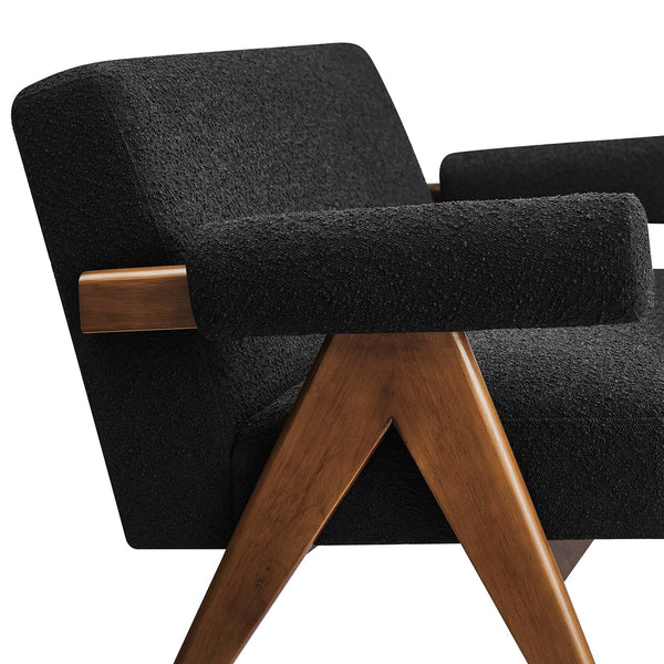 Boucle Fabric Loveseat