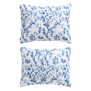 King Comforter Set – Reversible Floral Cotton Bedding with Shams & Pillows