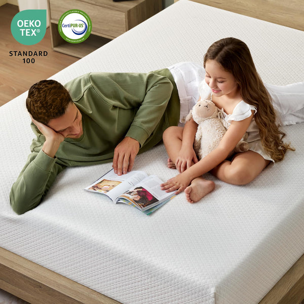 Gel Memory Foam Mattress in a Box – Fiberglass Free, CertiPUR-US Certified