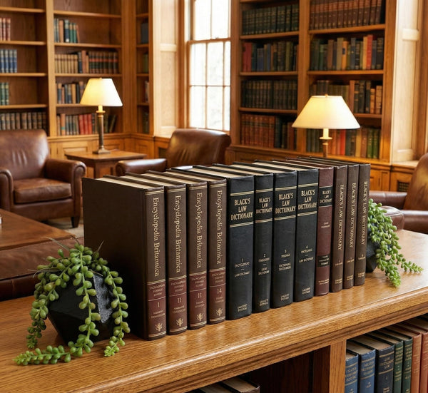 Geometric Cast Iron Bookends with Faux String of Pearls