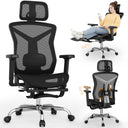 Ergonomic Office Chair with Footrest & Adjustable Lumbar Support