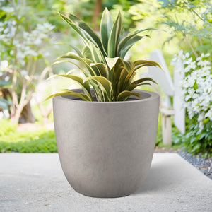 Round Concrete Planter 18-Inch
