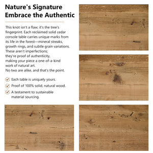 Reclaimed Wood Console Table 63"