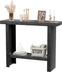 Farmhouse Console Table with Storage Shelves