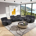 3-Piece Recliner Sofa Set with Storage & Cup Holders