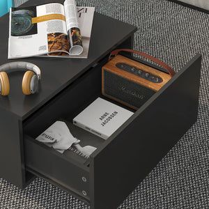 LED Coffee Table with Storage & Sliding Drawers