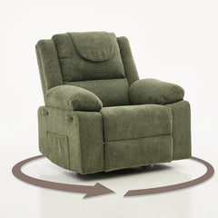 Oversized Swivel Massage Recliner Chair with Heat