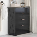 4-Drawer Bedroom Dresser with Gold Handles