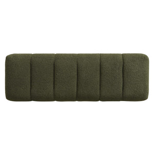50" Boucle Fabric Dining Bench