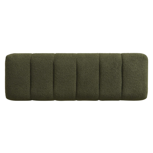 50" Boucle Fabric Dining Bench