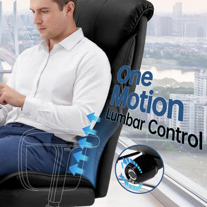 Big & Tall High-Back Leather Office Chair with Adjustable Lumbar Support