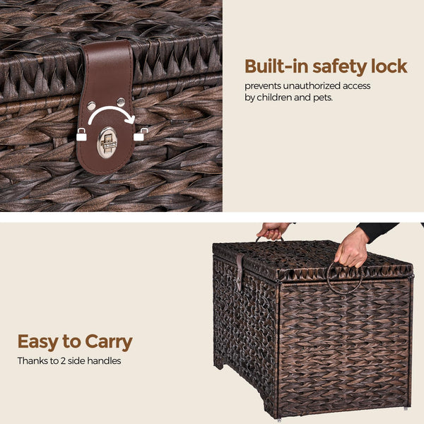 Woven Storage Basket with Lid