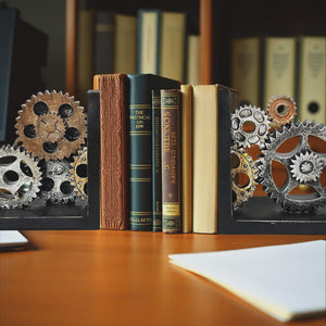 Decorative Gear Bookends Set of 2