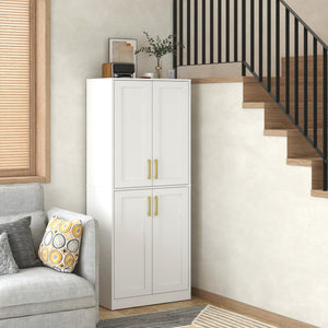 Tall Storage Cabinet with Doors & Adjustable Shelves