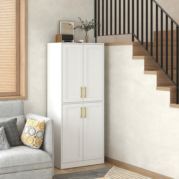 Tall Storage Cabinet with Doors & Adjustable Shelves