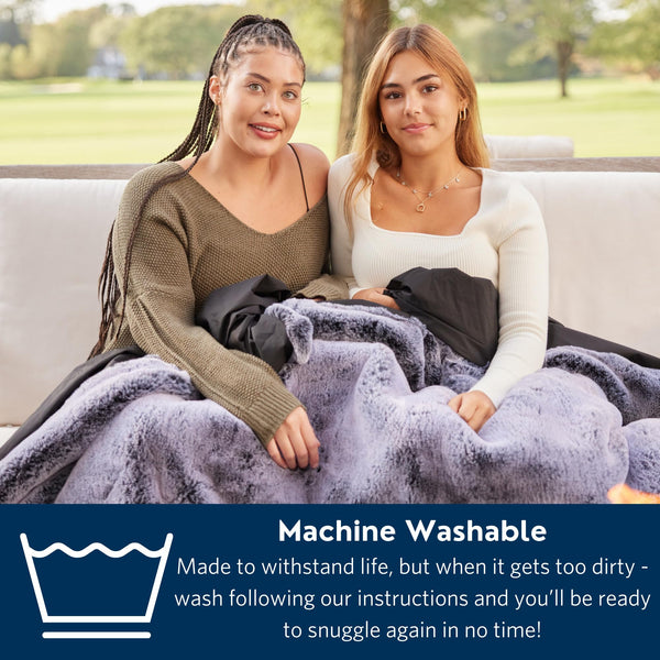 Reversible Faux Fur Waterproof Throw Blanket
