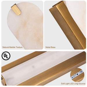 Marble Wall Sconce Dimmable Light Fixture