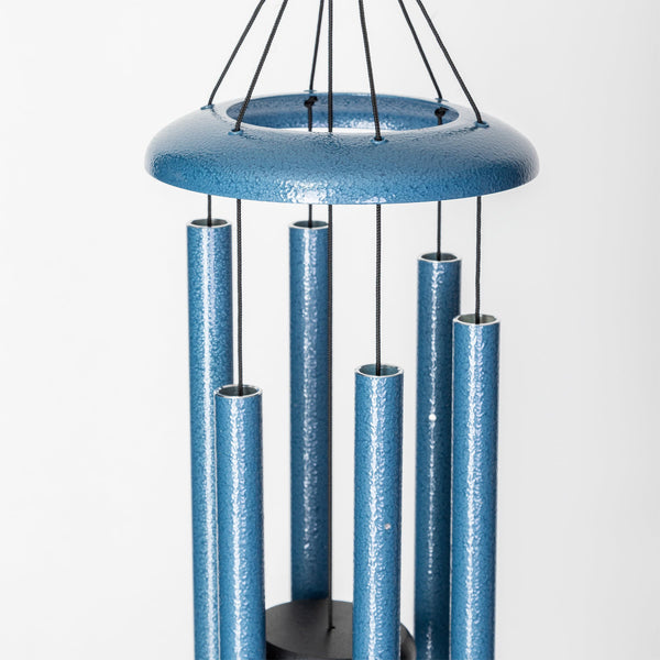 27-Inch Inspirational Wind Chime – Sky Blue – Faith Hope & Love Engraving – Hand-Tuned Aluminum Outdoor Chime