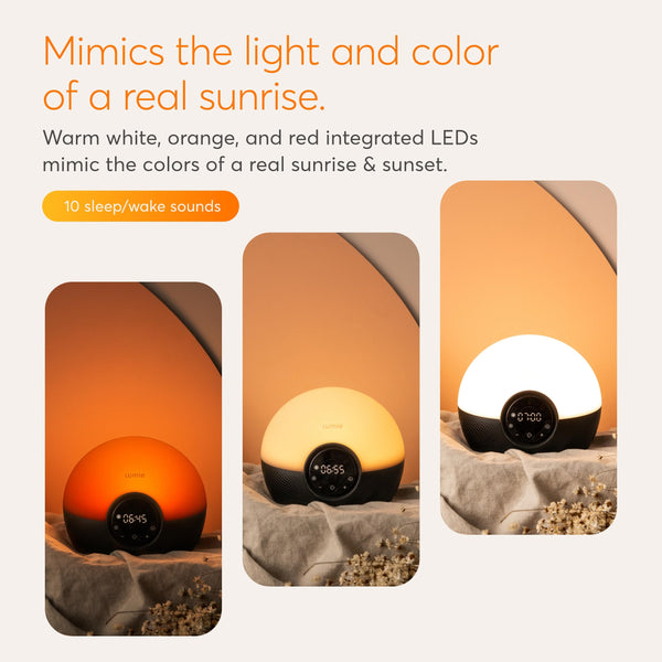 Sunrise Sunset Alarm Clock with Bedside Lamp & Sleep Sounds