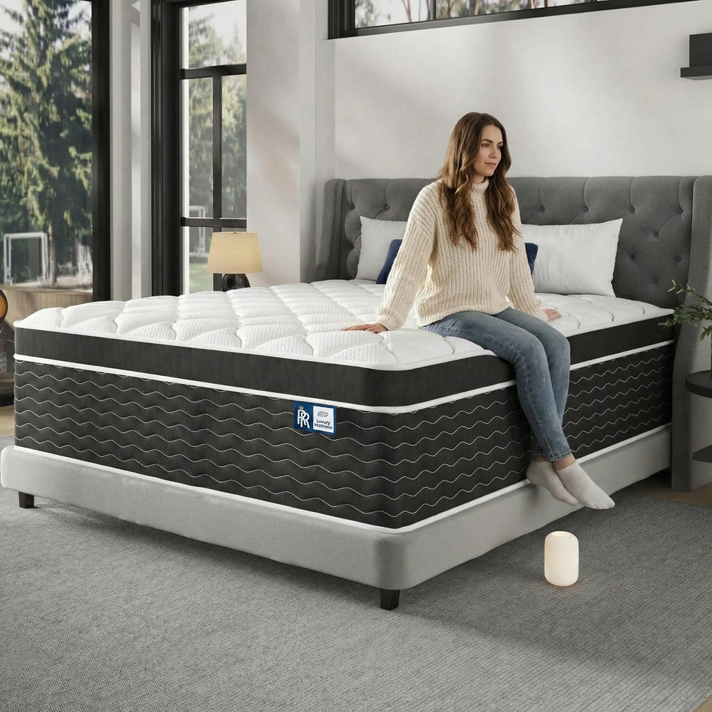 12-Inch California King Hybrid Mattress | Cooling Gel Memory Foam & Pocketed Spring
