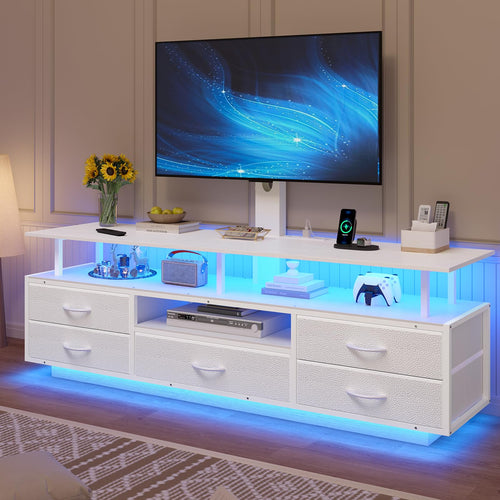 TV Stand with Mount & LED Lights