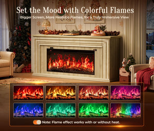 70" Fireplace TV Stand with 42" Electric Fireplace