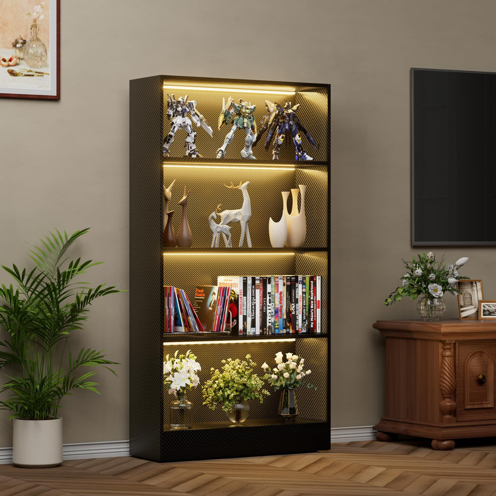LED Bookshelf with RGB Lighting