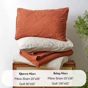 French Linen Quilt Set – 3 Piece Bedding Set