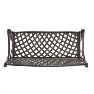Outdoor Cast Aluminum Bench – Antique Copper