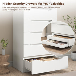 5-Drawer Dresser with Hidden Storage