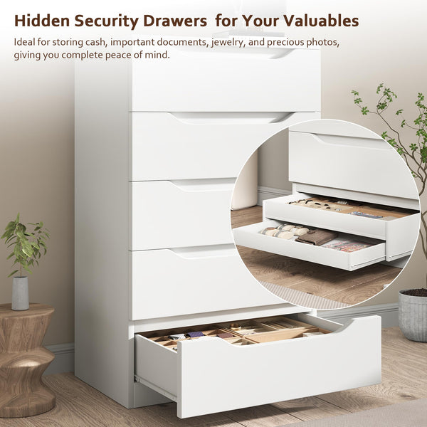 5-Drawer Dresser with Hidden Storage