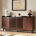63-Inch Buffet Cabinet with Grille Doors and Adjustable Shelves
