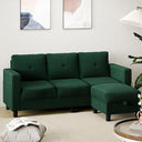 3-Seat L-Shaped Sectional Sofa with Storage Ottoman & Reversible Chaise